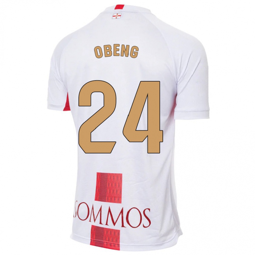 Women Football Samuel Obeng #24 White Away Jersey 2023/24 T-Shirt Canada