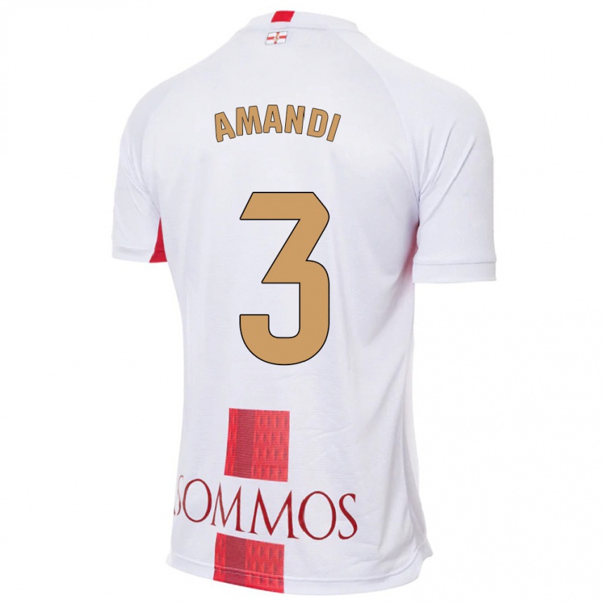 Women Football Iván Amandi #3 White Away Jersey 2023/24 T-Shirt Canada