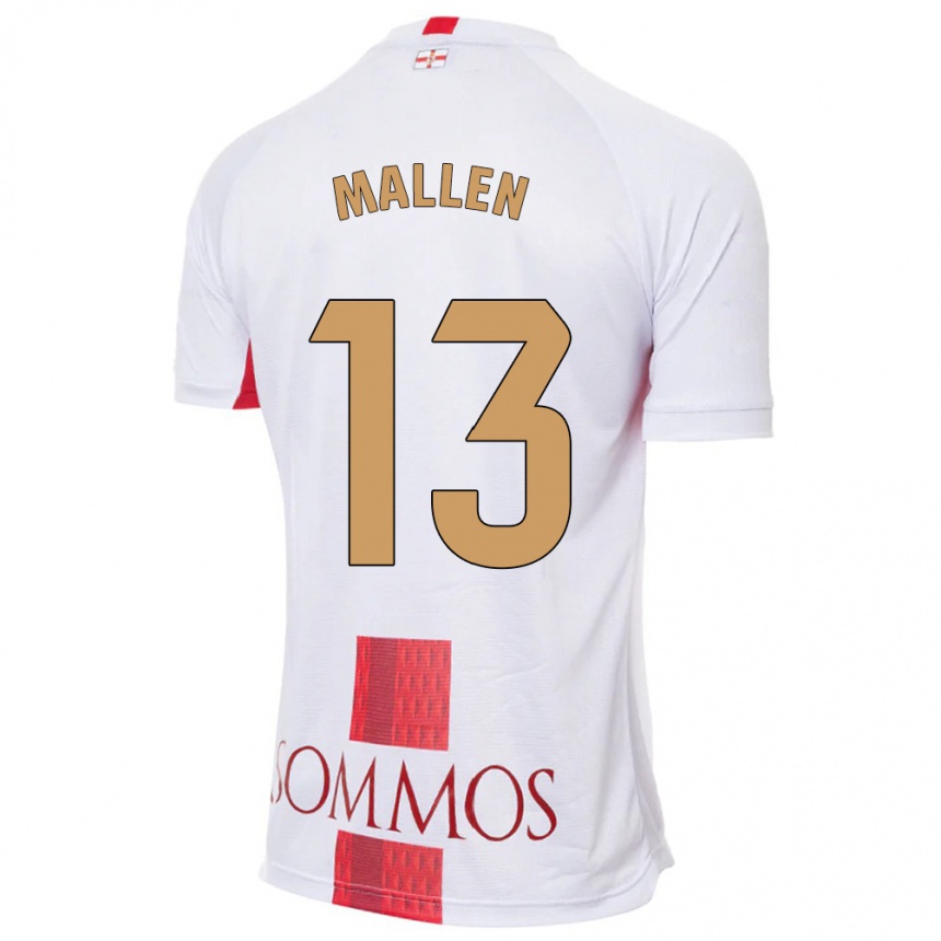 Women Football Lucía Mallén #13 White Away Jersey 2023/24 T-Shirt Canada