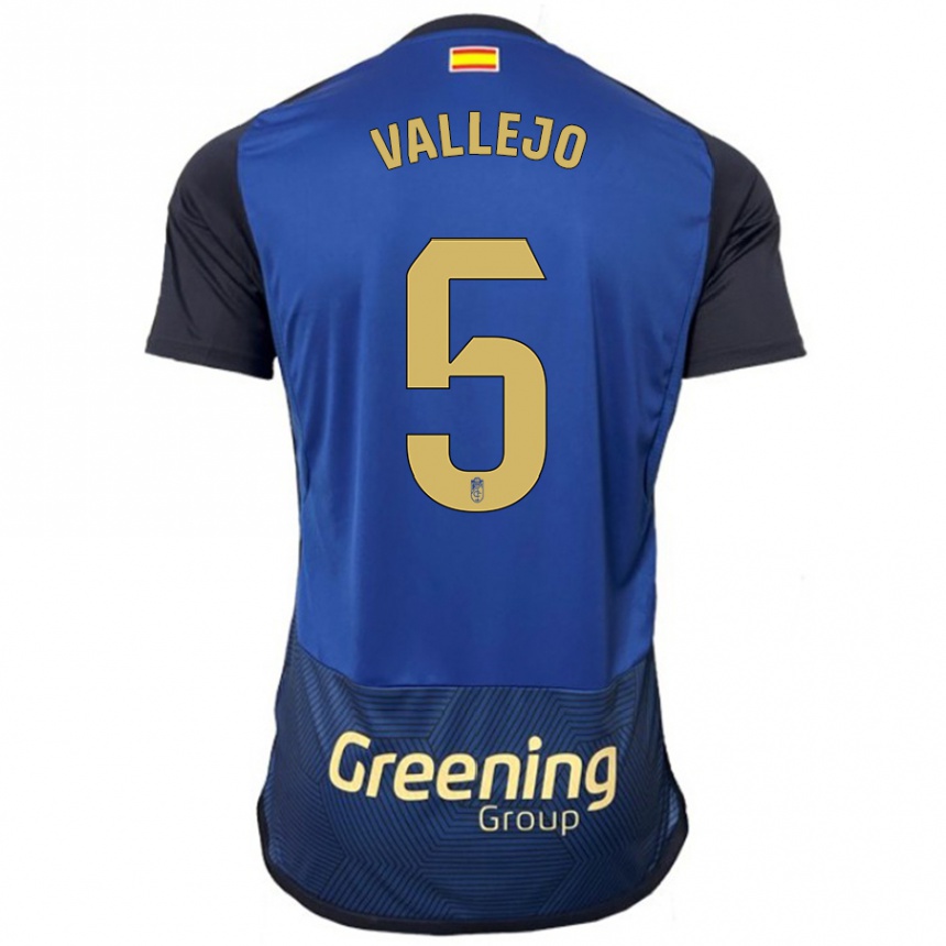 Women Football Jesus Vallejo #5 Navy Away Jersey 2023/24 T-Shirt Canada