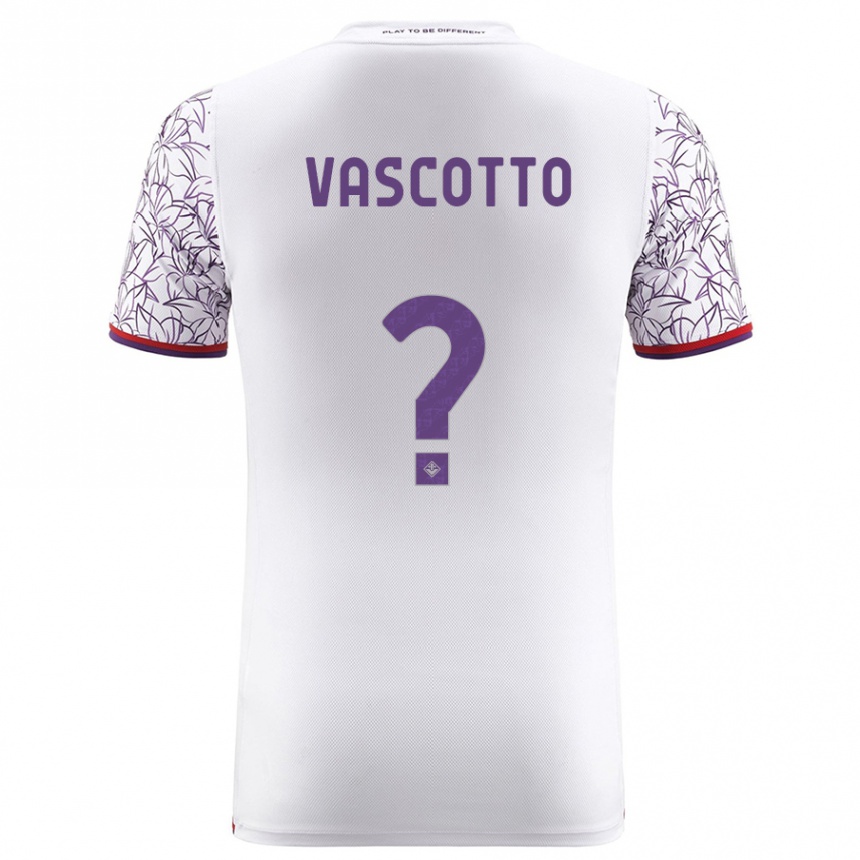 Women Football Edoardo Vascotto #0 White Away Jersey 2023/24 T-Shirt Canada