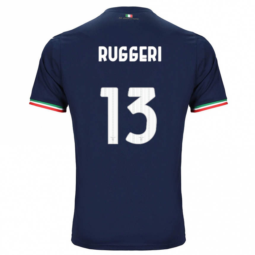 Femme Football Maillot Fabio Ruggeri #13 Marin Tenues Extérieur 2023/24 Canada