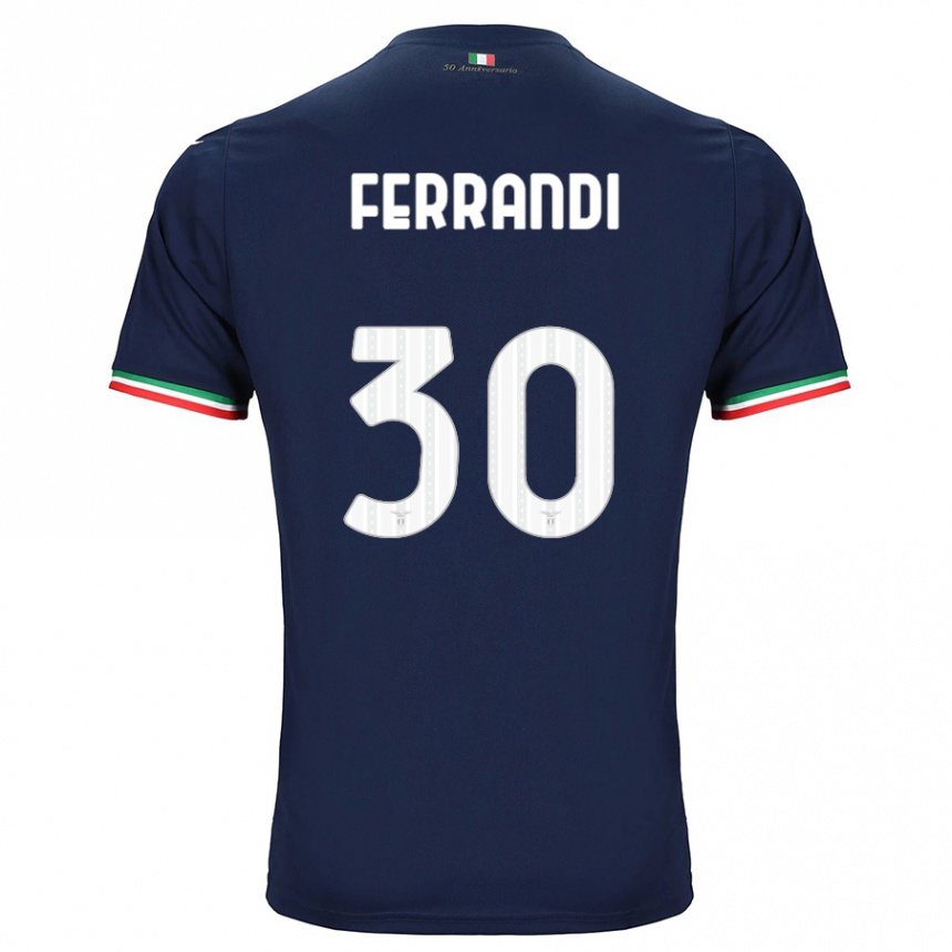 Women Football Giulia Ferrandi #30 Navy Away Jersey 2023/24 T-Shirt Canada