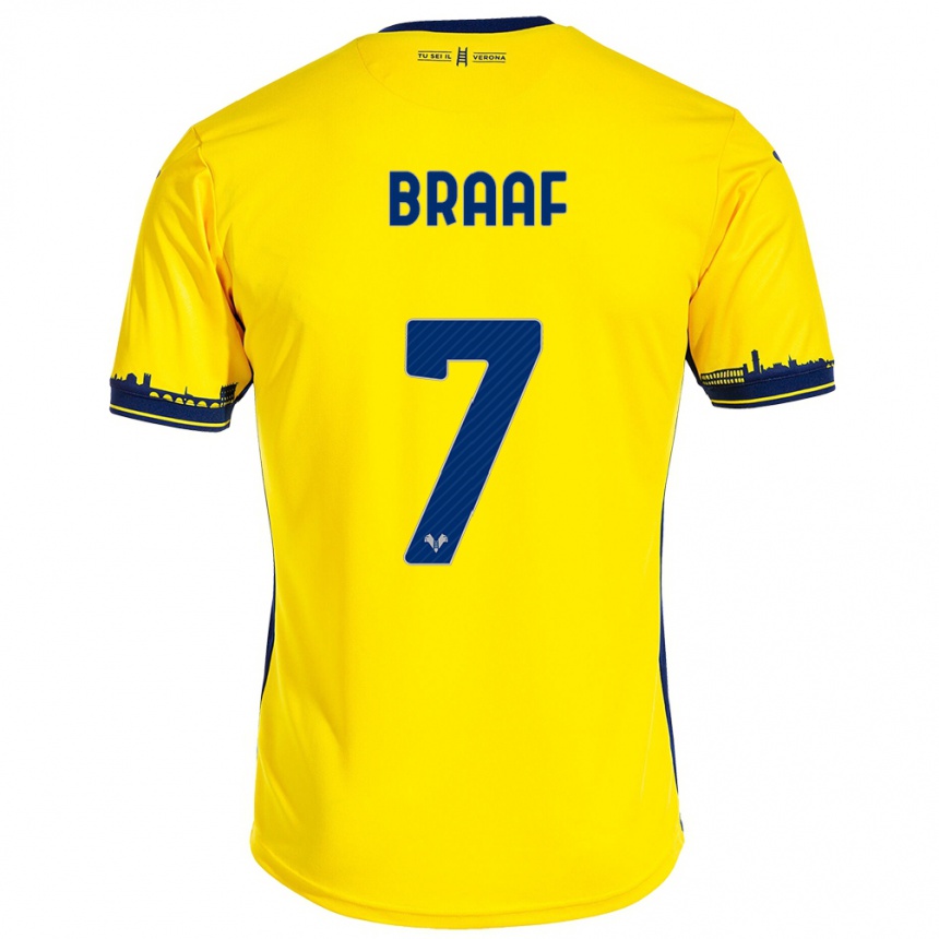 Femme Football Maillot Jayden Braaf #7 Jaune Tenues Extérieur 2023/24 Canada