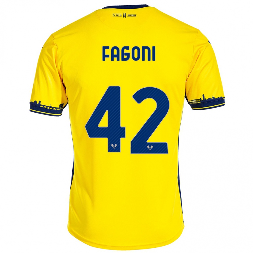 Femme Football Maillot Marco Fagoni #42 Jaune Tenues Extérieur 2023/24 Canada