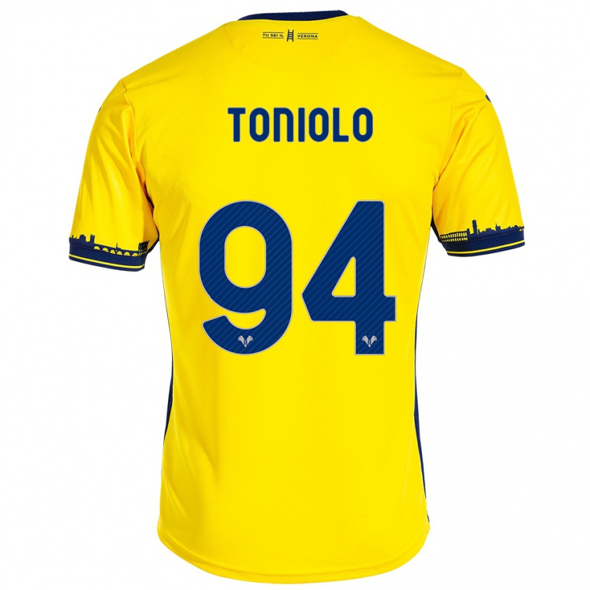 Femme Football Maillot Giacomo Toniolo #94 Jaune Tenues Extérieur 2023/24 Canada