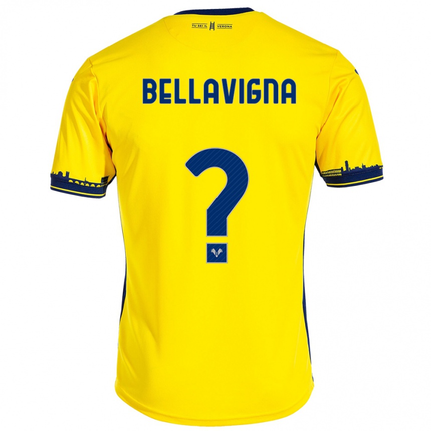 Women Football Marco Bellavigna #0 Yellow Away Jersey 2023/24 T-Shirt Canada