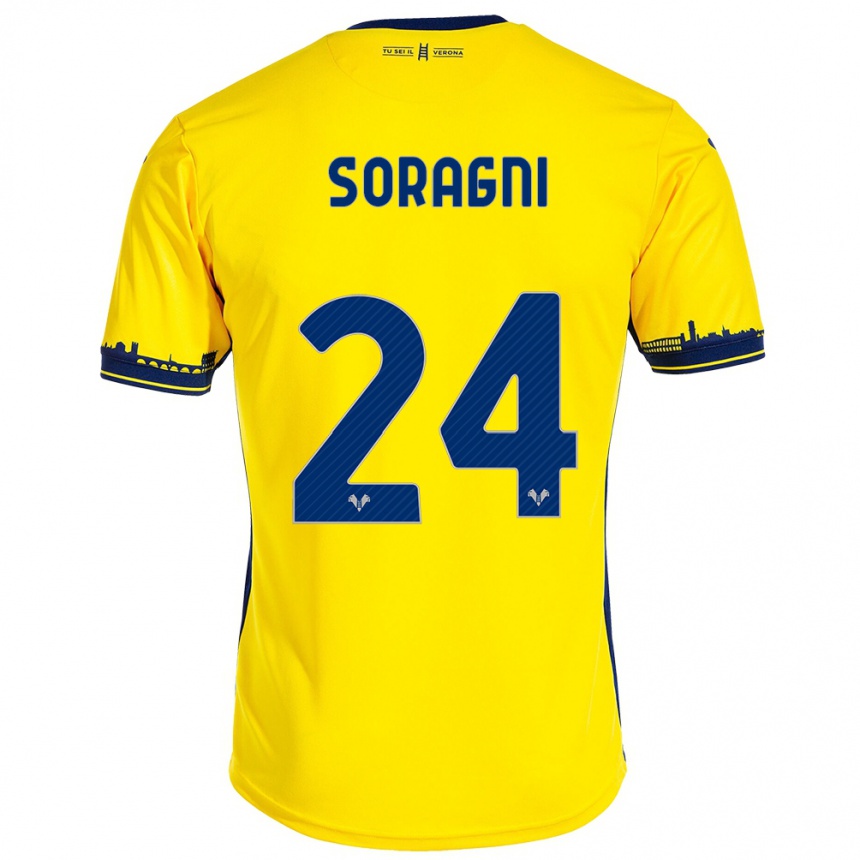 Femme Football Maillot Alberto Soragni #24 Jaune Tenues Extérieur 2023/24 Canada