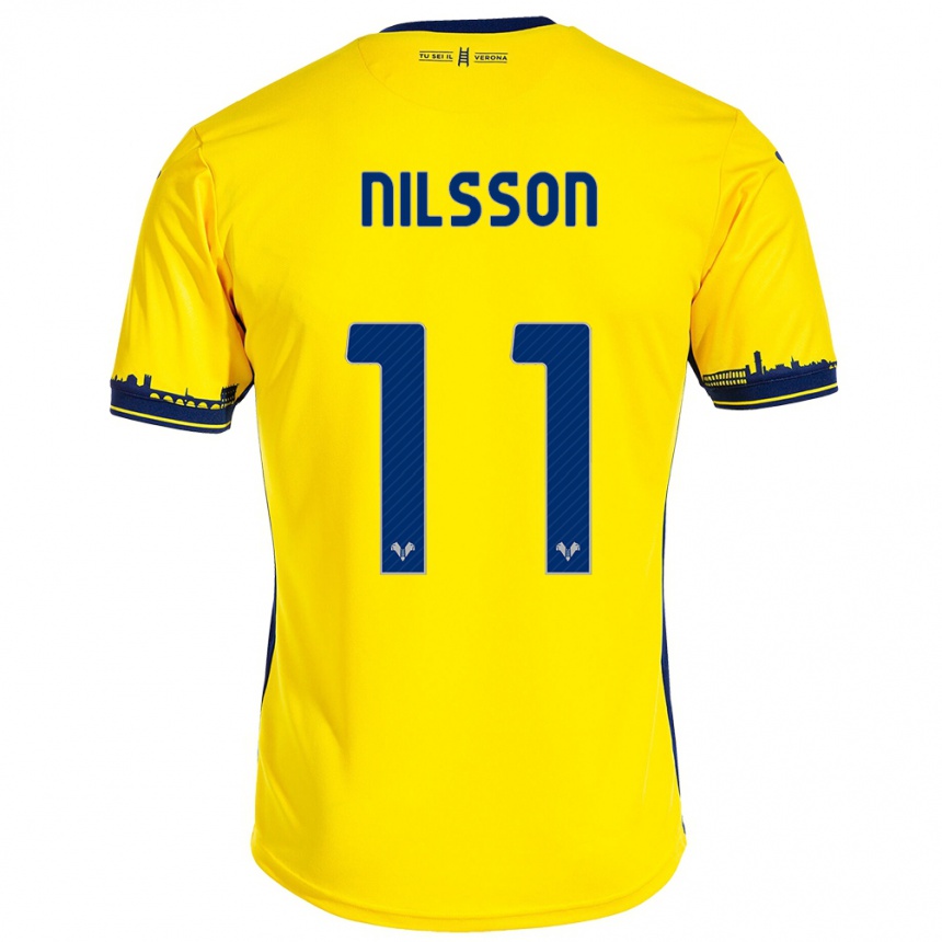 Femme Football Maillot Sara Nilsson #11 Jaune Tenues Extérieur 2023/24 Canada