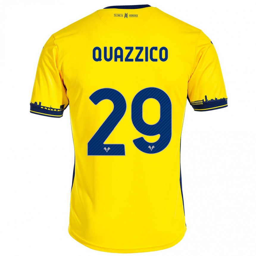 Femme Football Maillot Francesca Quazzico #29 Jaune Tenues Extérieur 2023/24 Canada