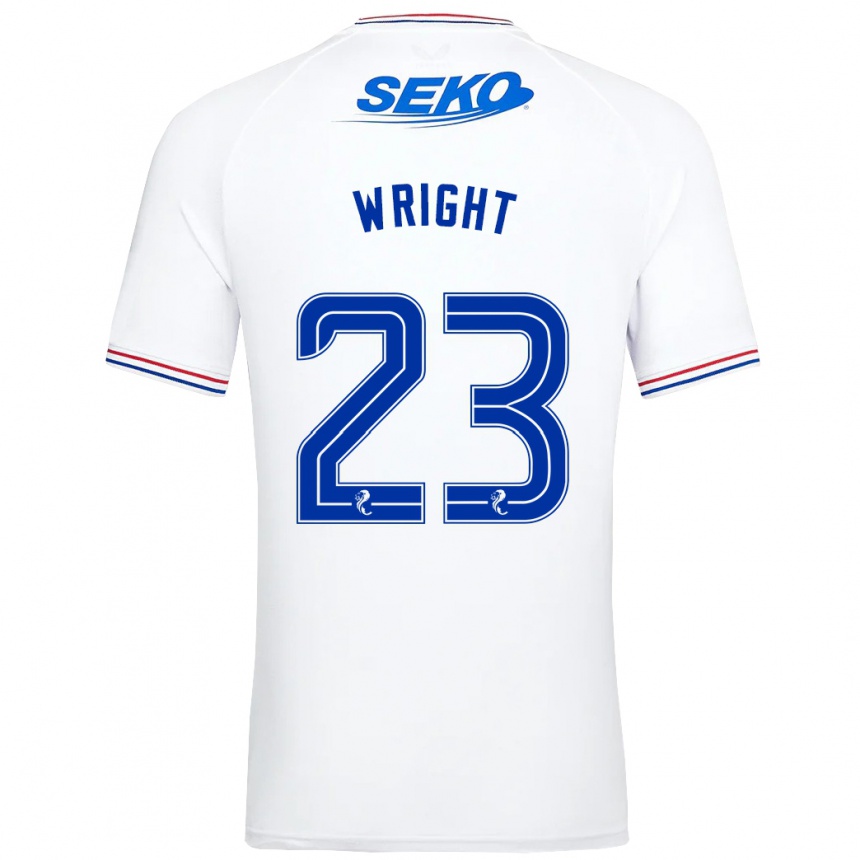 Women Football Scott Wright #23 White Away Jersey 2023/24 T-Shirt Canada