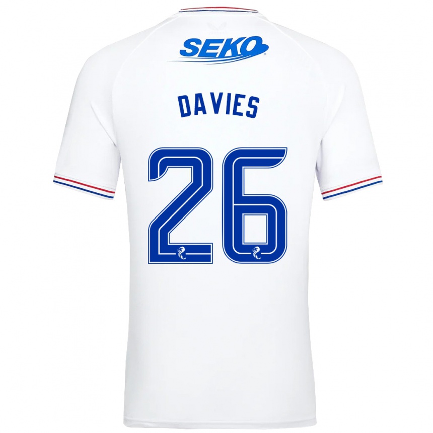 Women Football Ben Davies #26 White Away Jersey 2023/24 T-Shirt Canada