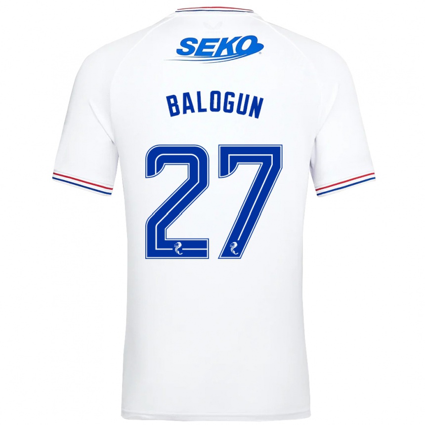 Women Football Leon Balogun #27 White Away Jersey 2023/24 T-Shirt Canada