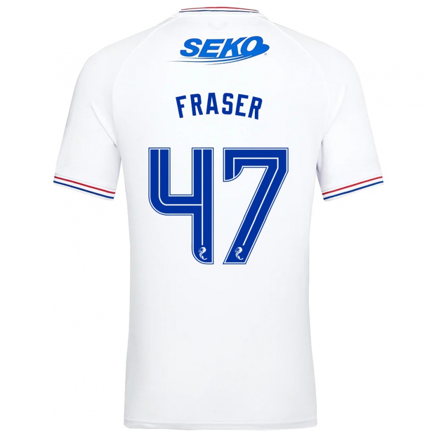 Women Football Robbie Fraser #47 White Away Jersey 2023/24 T-Shirt Canada