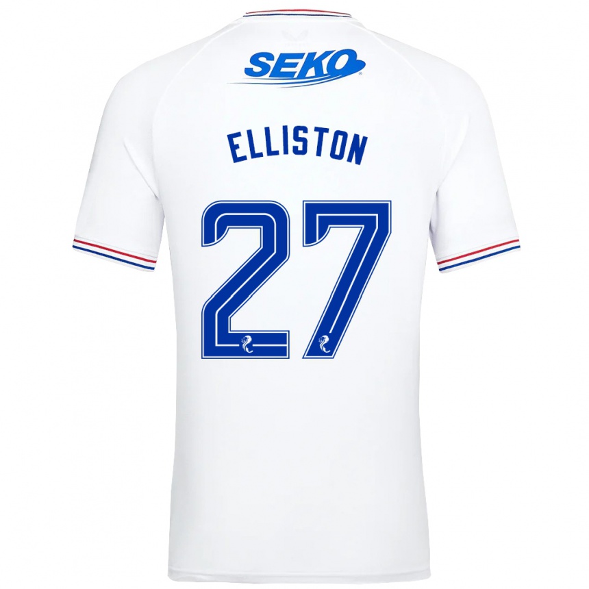 Women Football Maddie Elliston #27 White Away Jersey 2023/24 T-Shirt Canada