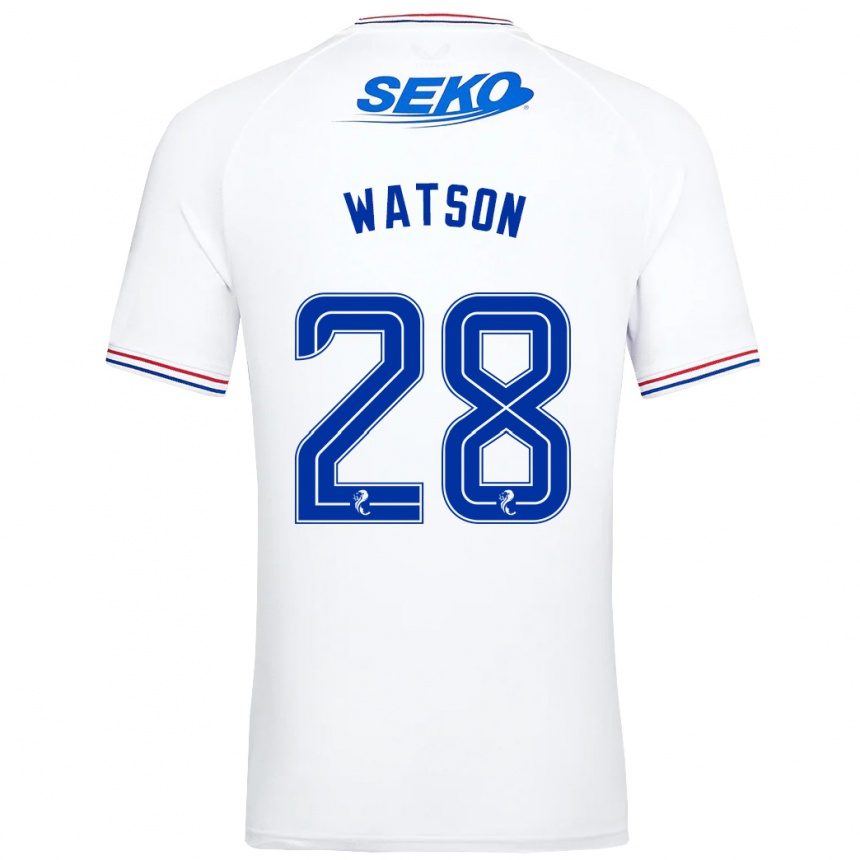 Women Football Emma Watson #28 White Away Jersey 2023/24 T-Shirt Canada