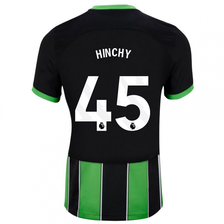 Women Football Jack Hinchy #45 Black Green Away Jersey 2023/24 T-Shirt Canada