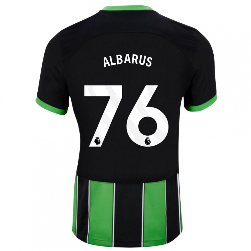 Women Football Zane Albarus #76 Black Green Away Jersey 2023/24 T-Shirt Canada