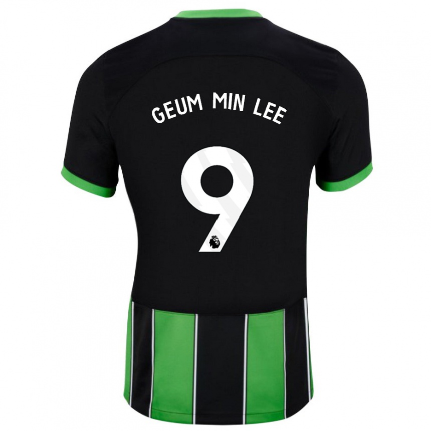 Women Football Lee Geum-Min #9 Black Green Away Jersey 2023/24 T-Shirt Canada