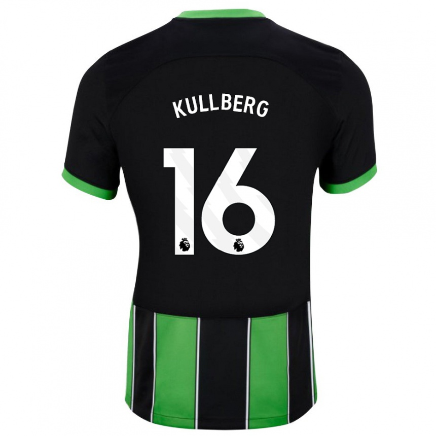 Women Football Emma Nanny Charlotte Kullberg #16 Black Green Away Jersey 2023/24 T-Shirt Canada