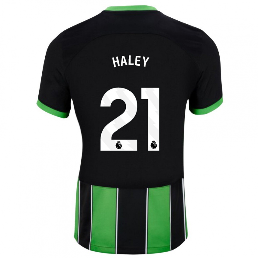 Women Football Madison Haley #21 Black Green Away Jersey 2023/24 T-Shirt Canada