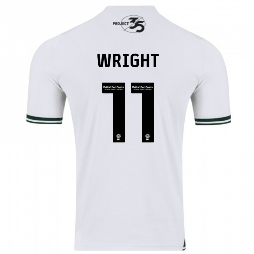 Women Football Callum Wright #11 White Away Jersey 2023/24 T-Shirt Canada