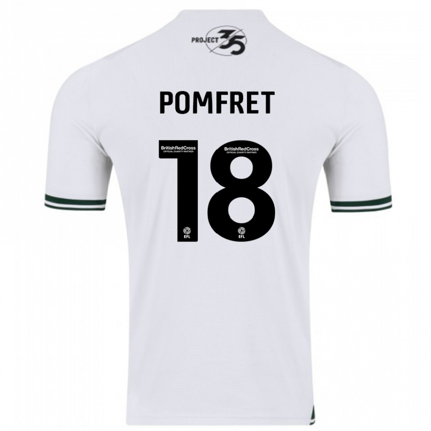 Femme Football Maillot Taya Pomfret #18 Blanc Tenues Extérieur 2023/24 Canada