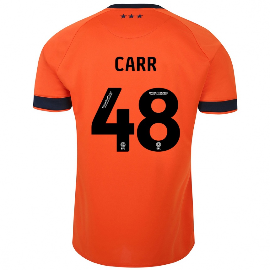 Women Football Ryan Carr #48 Orange Away Jersey 2023/24 T-Shirt Canada