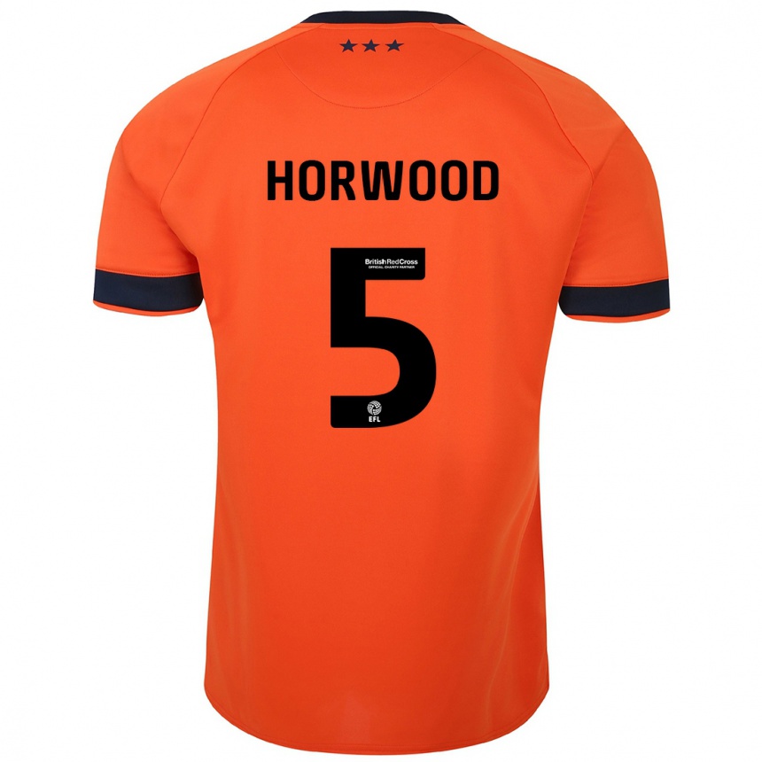 Women Football Bonnie Horwood #5 Orange Away Jersey 2023/24 T-Shirt Canada