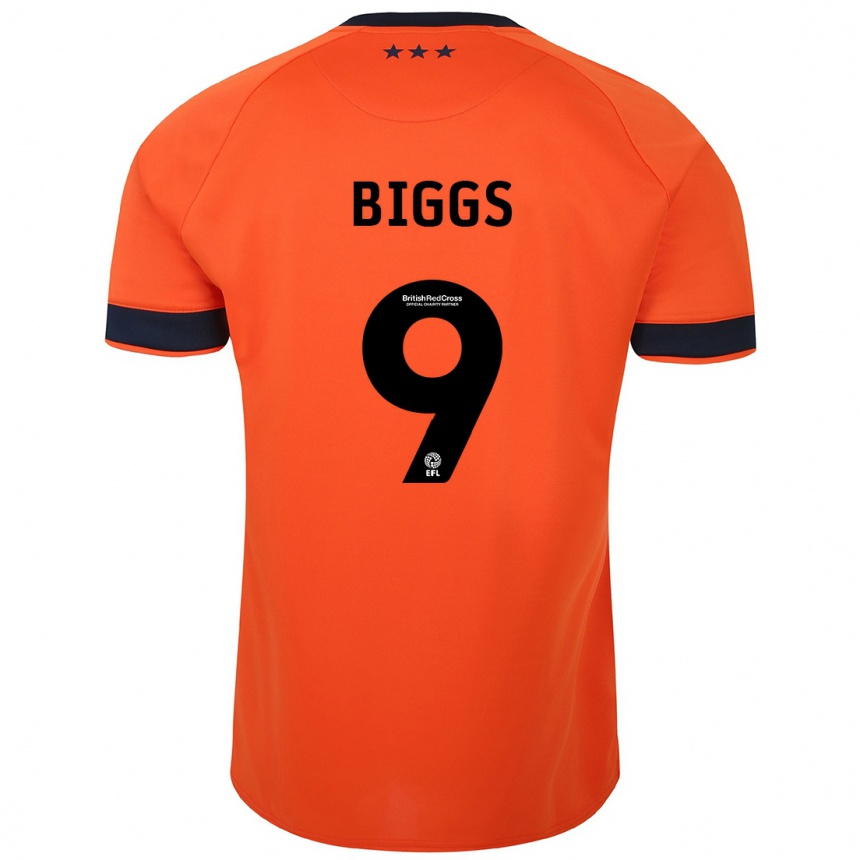 Women Football Maddie Biggs #9 Orange Away Jersey 2023/24 T-Shirt Canada