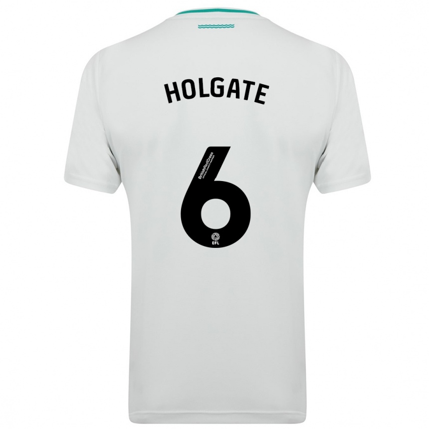 Women Football Mason Holgate #6 White Away Jersey 2023/24 T-Shirt Canada