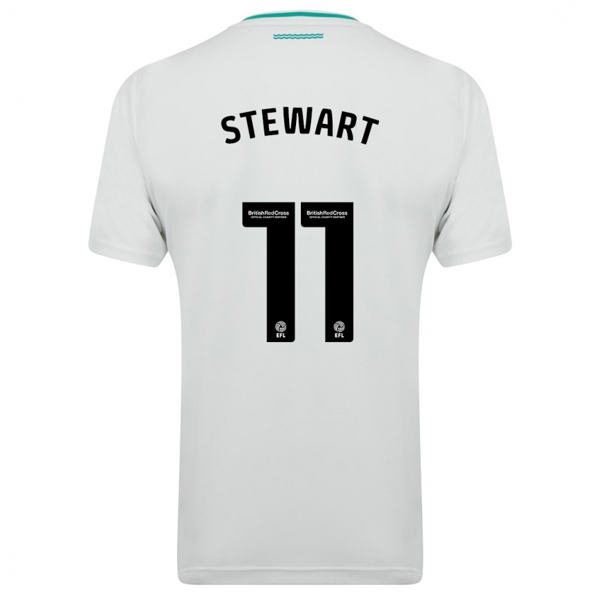 Women Football Ross Stewart #11 White Away Jersey 2023/24 T-Shirt Canada