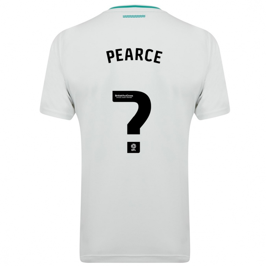 Women Football Luke Pearce #0 White Away Jersey 2023/24 T-Shirt Canada