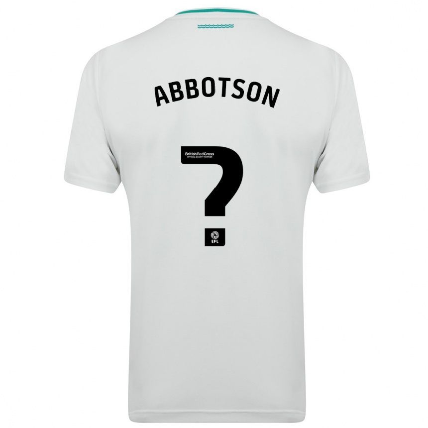 Women Football Oscar Abbotson #0 White Away Jersey 2023/24 T-Shirt Canada