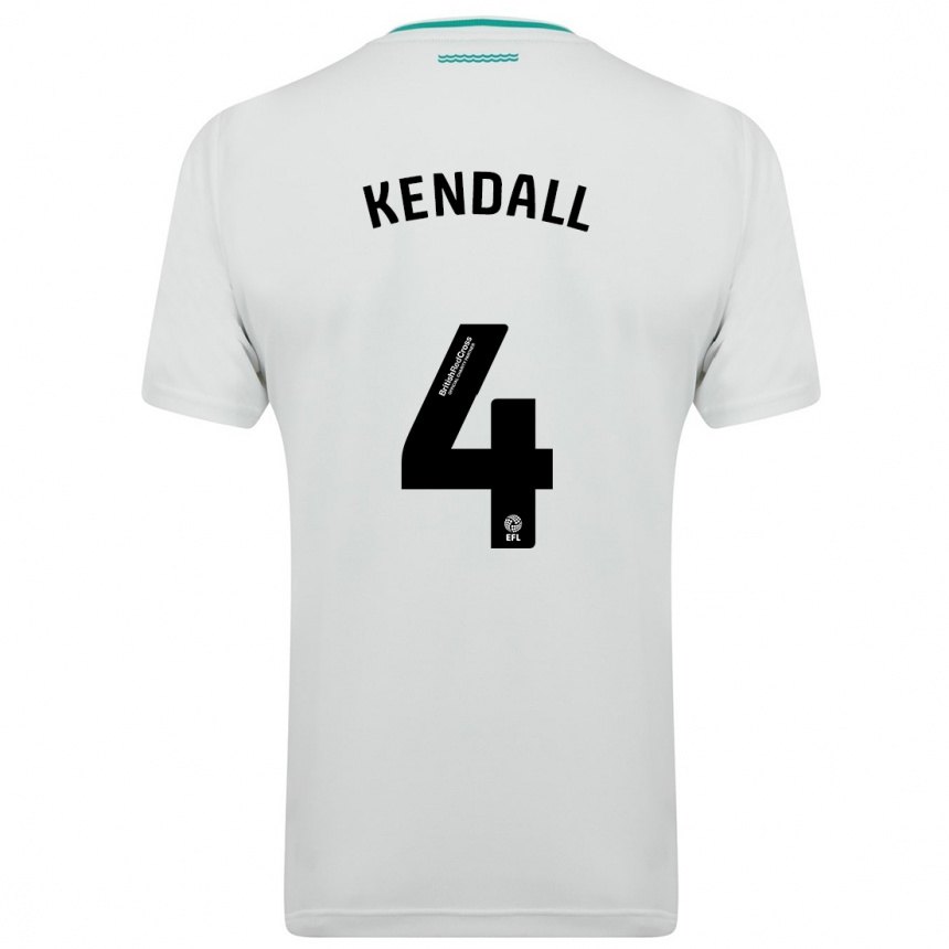 Women Football Lucia Kendall #4 White Away Jersey 2023/24 T-Shirt Canada