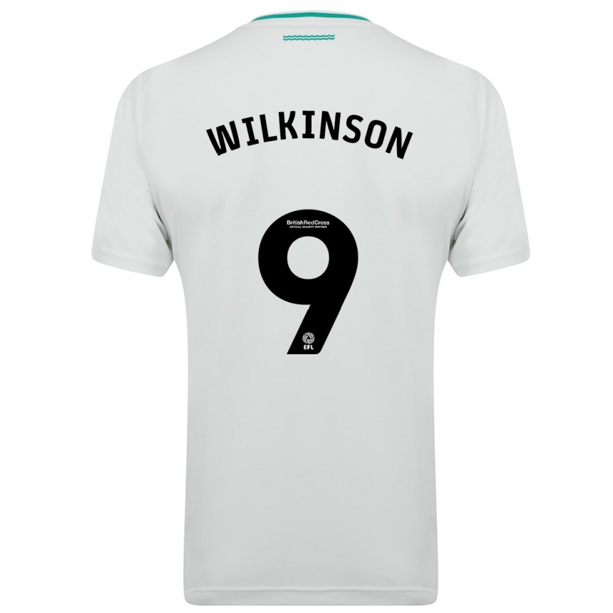 Women Football Katie Wilkinson #9 White Away Jersey 2023/24 T-Shirt Canada