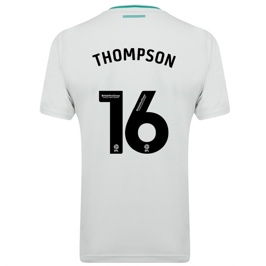 Femme Football Maillot Emma Thompson #16 Blanc Tenues Extérieur 2023/24 Canada