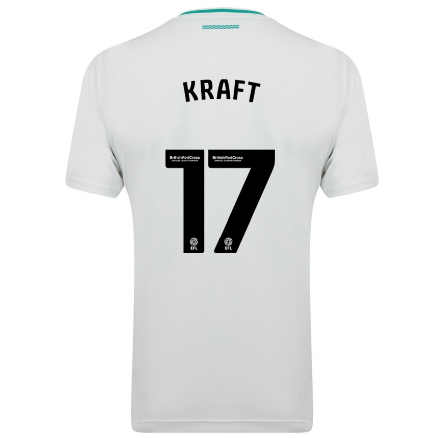 Women Football Emily Kraft #17 White Away Jersey 2023/24 T-Shirt Canada