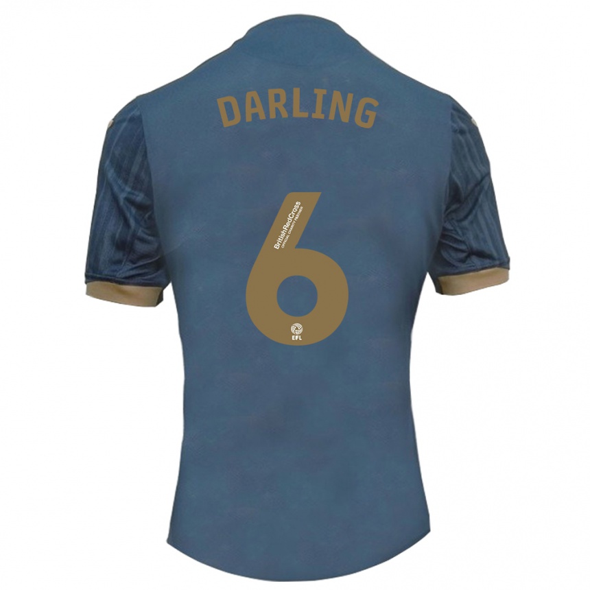 Women Football Harry Darling #6 Dark Teal Away Jersey 2023/24 T-Shirt Canada