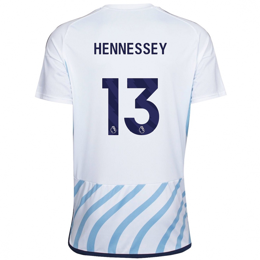 Femme Football Maillot Wayne Hennessey #13 Blanc Bleu Tenues Extérieur 2023/24 Canada