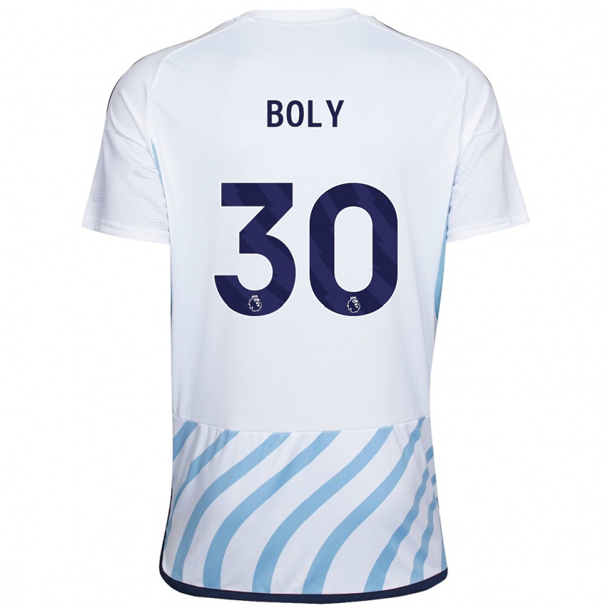 Women Football Willy Boly #30 White Blue Away Jersey 2023/24 T-Shirt Canada