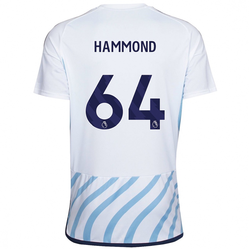 Women Football Ben Hammond #64 White Blue Away Jersey 2023/24 T-Shirt Canada