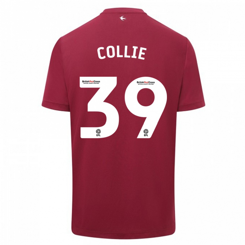 Women Football Eliza Collie #39 Red Away Jersey 2023/24 T-Shirt Canada