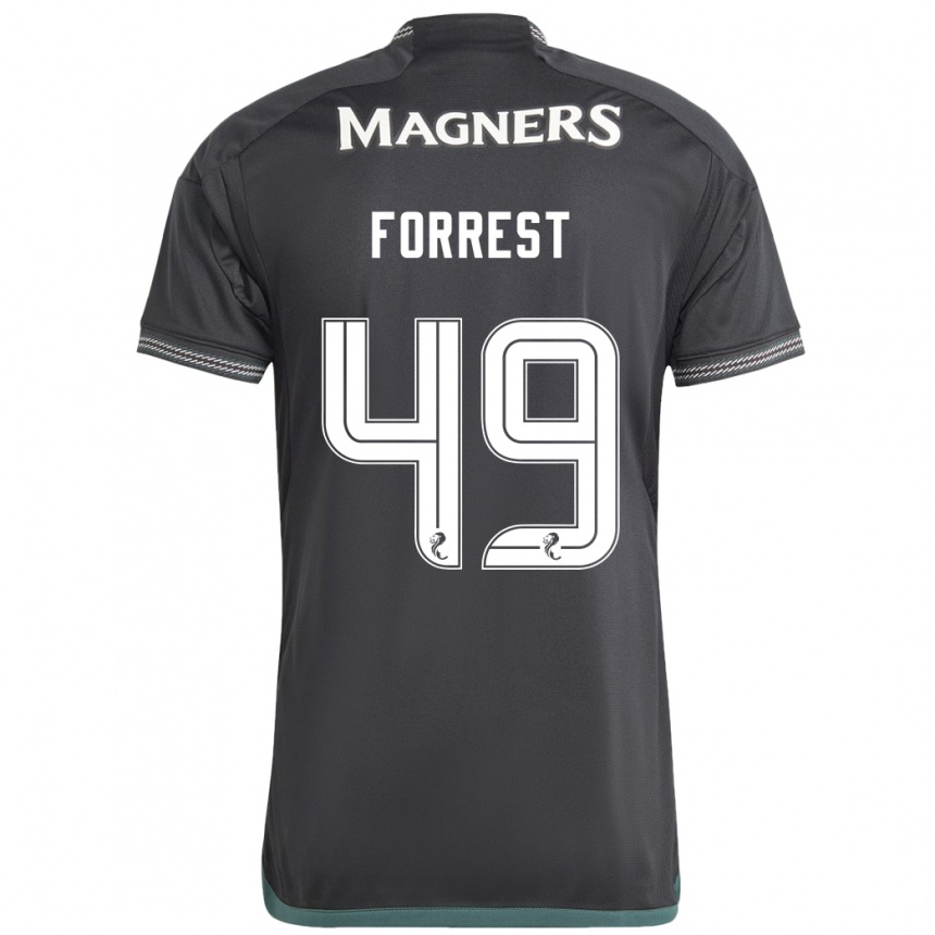 Women Football James Forrest #49 Black Away Jersey 2023/24 T-Shirt Canada