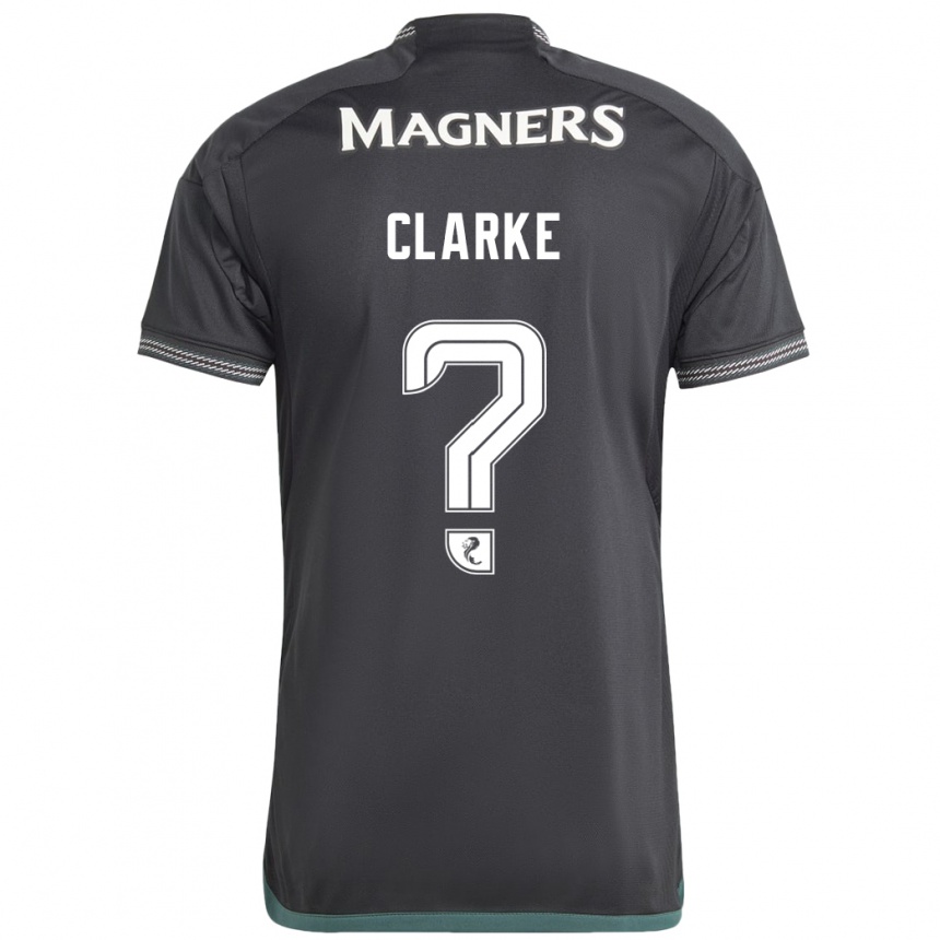 Women Football Josh Clarke #0 Black Away Jersey 2023/24 T-Shirt Canada