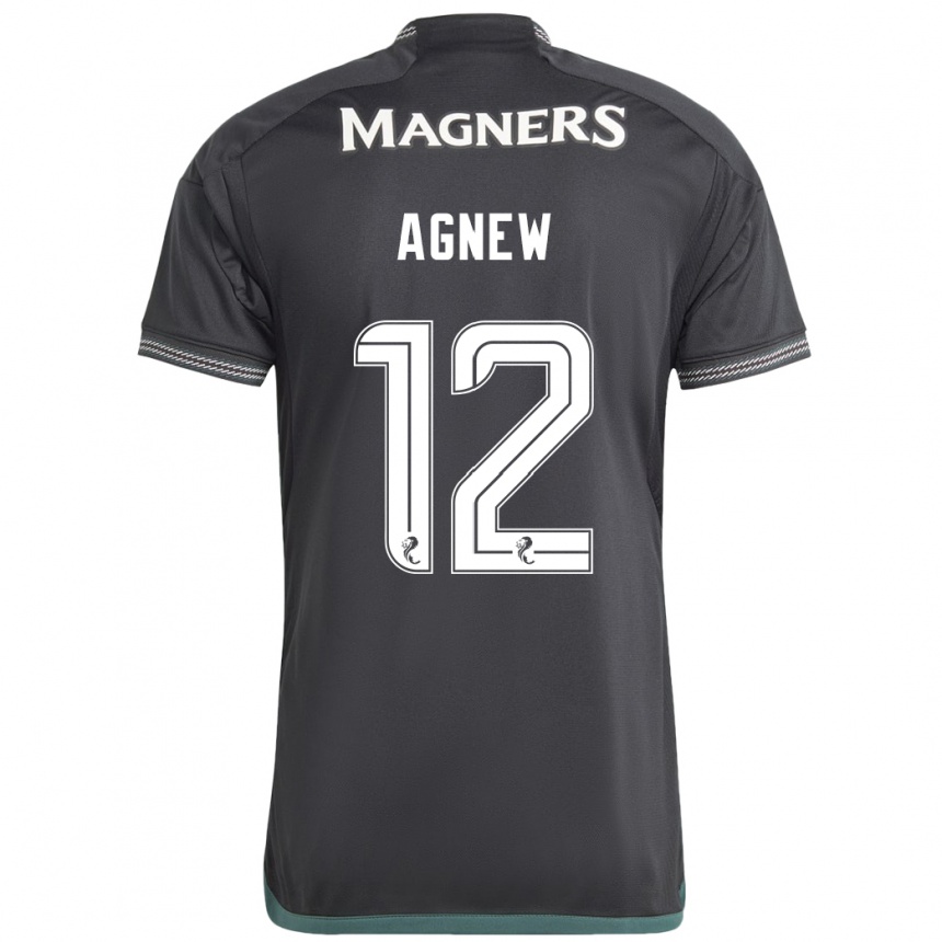 Women Football Murphy Agnew #12 Black Away Jersey 2023/24 T-Shirt Canada