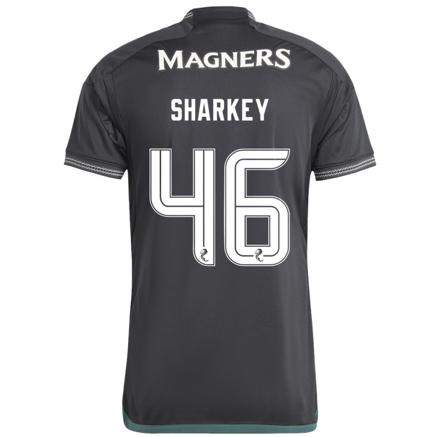 Women Football Amy Sharkey #46 Black Away Jersey 2023/24 T-Shirt Canada