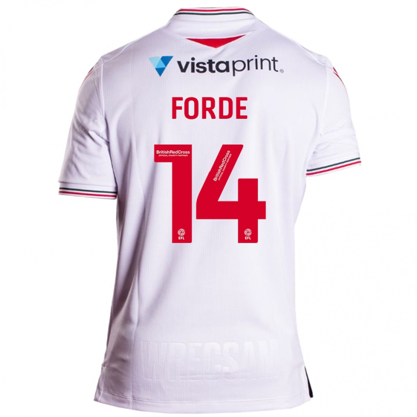 Women Football Anthony Forde #14 White Away Jersey 2023/24 T-Shirt Canada