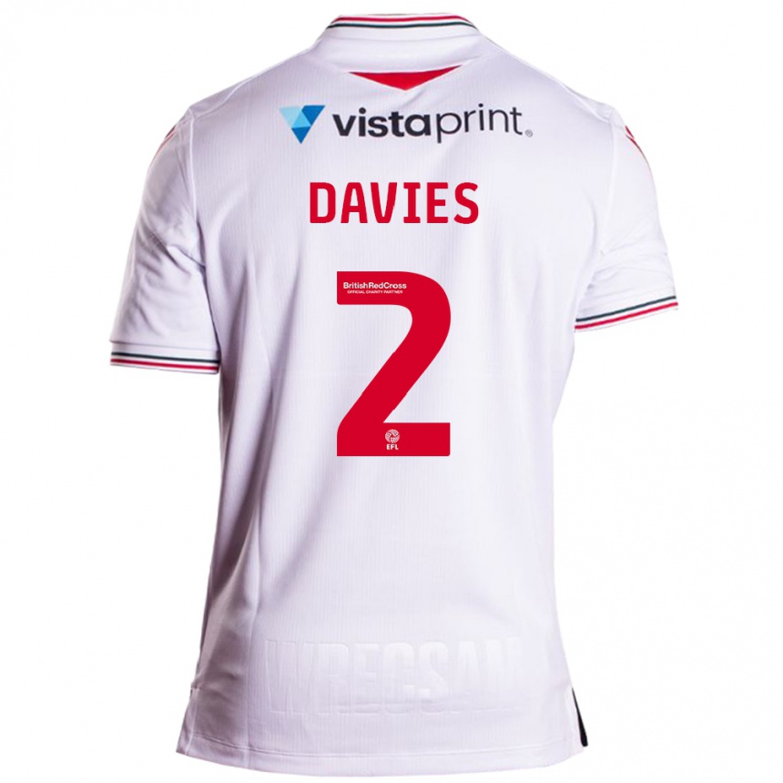 Women Football Phoebe Davies #2 White Away Jersey 2023/24 T-Shirt Canada