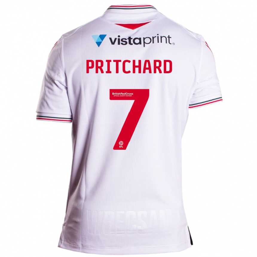 Women Football Rebecca Pritchard #7 White Away Jersey 2023/24 T-Shirt Canada